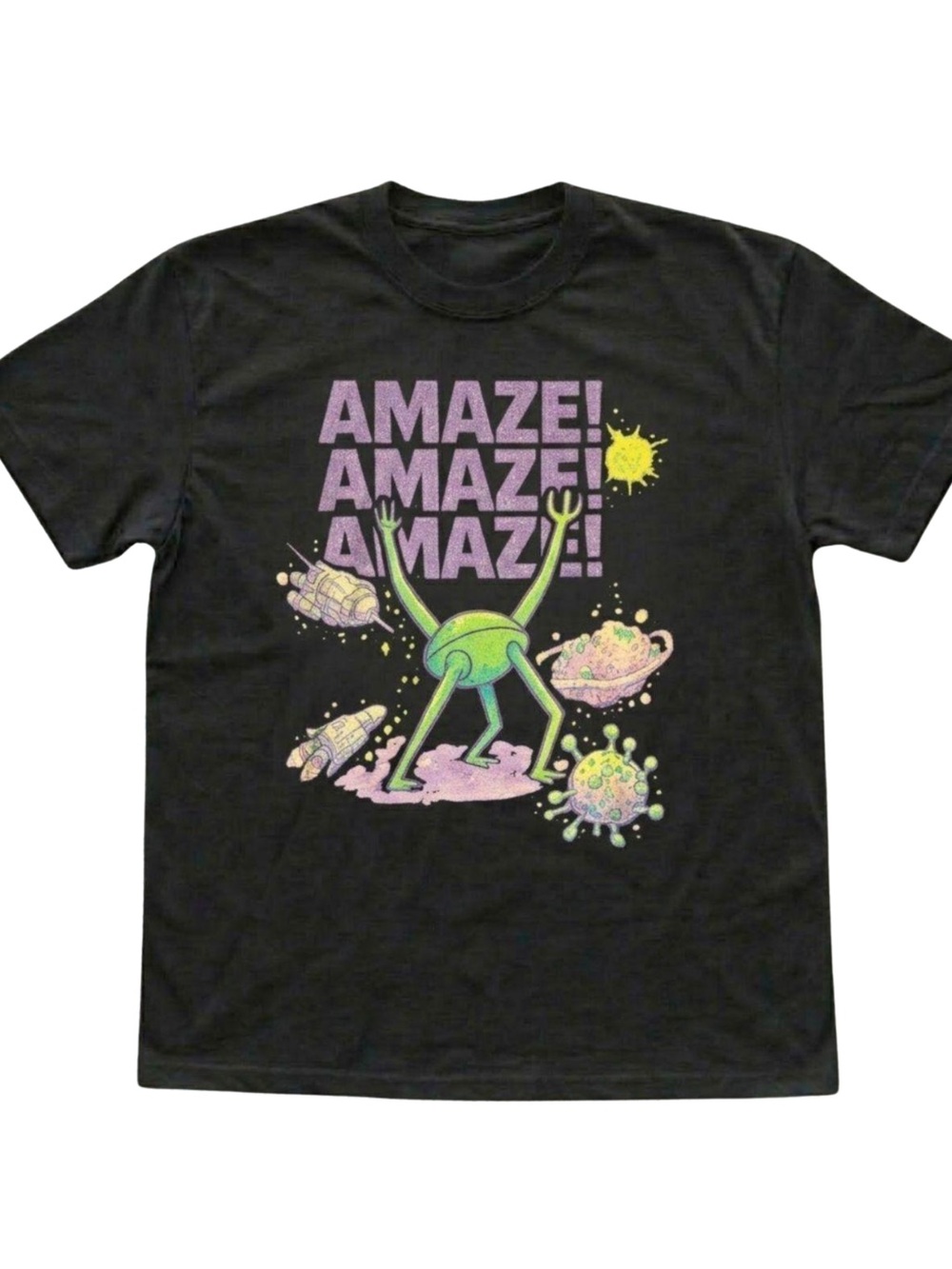 Gildan Black 'Amaze!' Graphic T‑Shirt